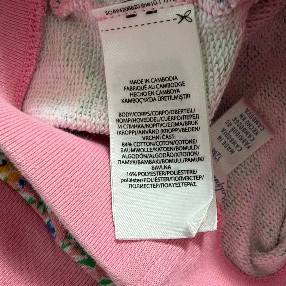 Ralph Lauren Baby Cotton Blend Floral Jogger Sweatpants size 12 mos